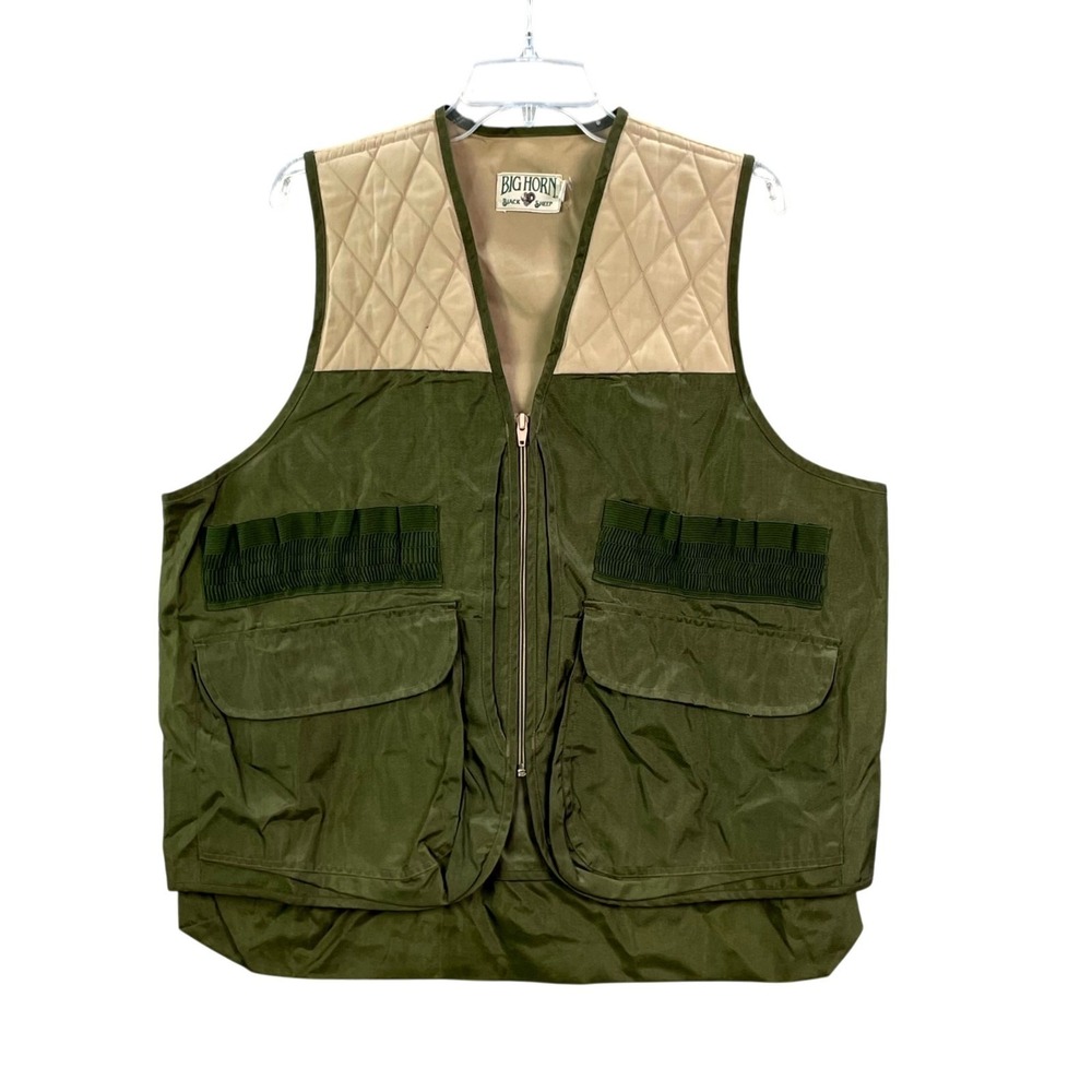 Big Horn Black Sheep‎ Hunting Vest Mens Large Camping Gorpcore Quilted Full Zip